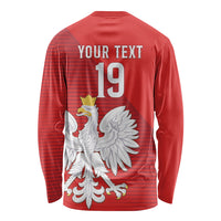 Custom Poland Football Long Sleeve Shirt Go Bialo-Czerwoni Champions Red