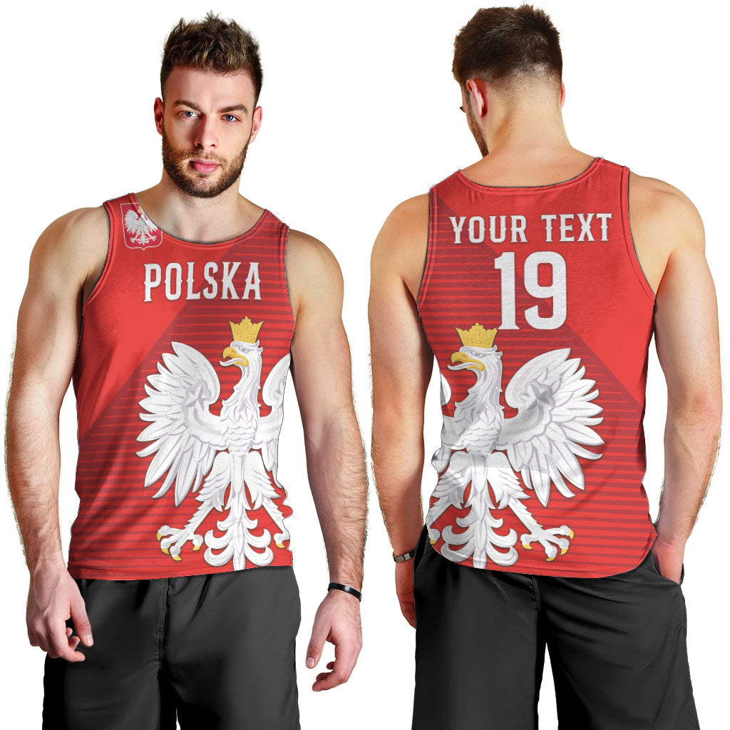 Custom Poland Football Men Tank Top Go Bialo-Czerwoni Champions Red