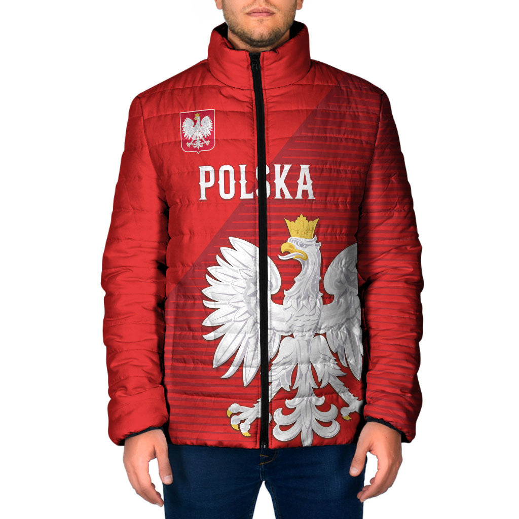 Custom Poland Football Padded Jacket Go Bialo-Czerwoni Champions Red