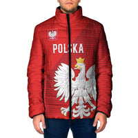 Custom Poland Football Padded Jacket Go Bialo-Czerwoni Champions Red