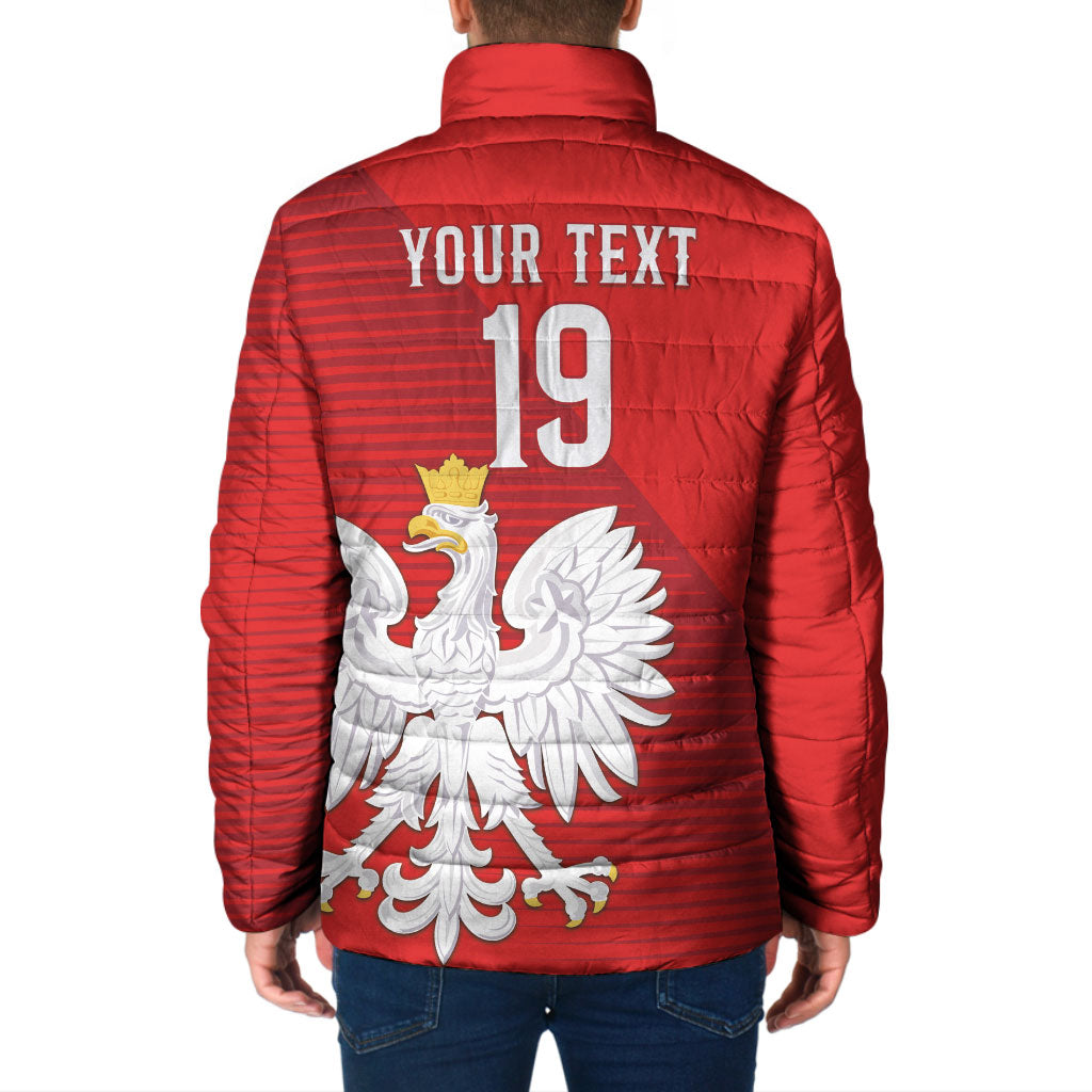 Custom Poland Football Padded Jacket Go Bialo-Czerwoni Champions Red