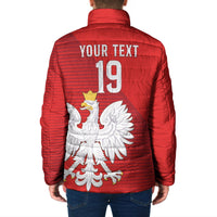 Custom Poland Football Padded Jacket Go Bialo-Czerwoni Champions Red