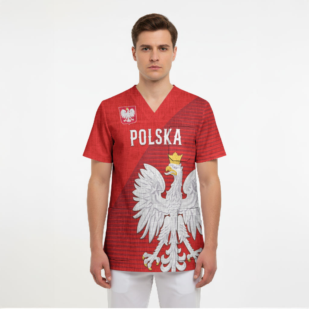 Custom Poland Football Scrub Top Go Bialo-Czerwoni Champions Red