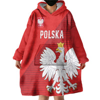 Custom Poland Football Wearable Blanket Hoodie Go Bialo-Czerwoni Champions Red