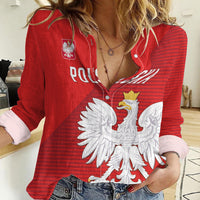 Custom Poland Football Women Casual Shirt Go Bialo-Czerwoni Champions Red