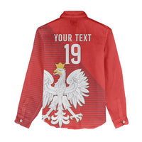 Custom Poland Football Women Casual Shirt Go Bialo-Czerwoni Champions Red