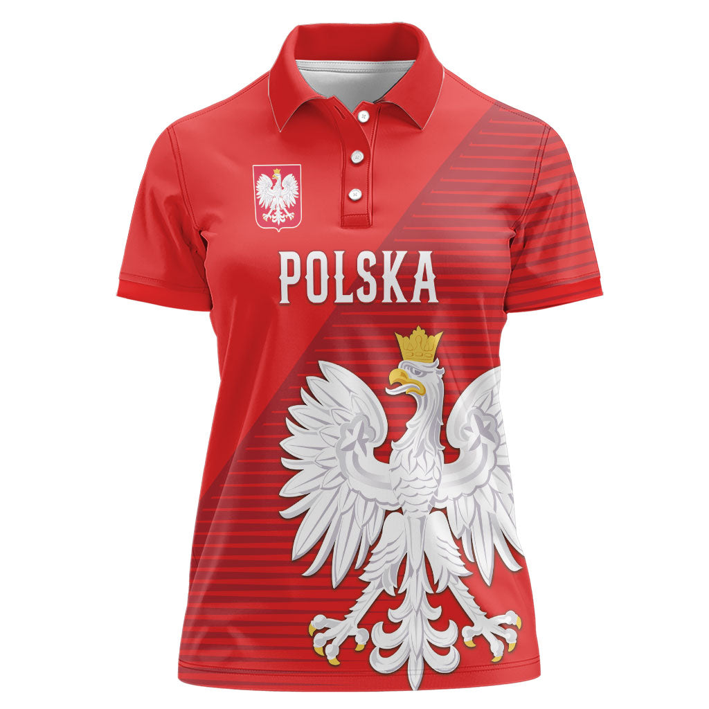 Custom Poland Football Women Polo Shirt Go Bialo-Czerwoni Champions Red