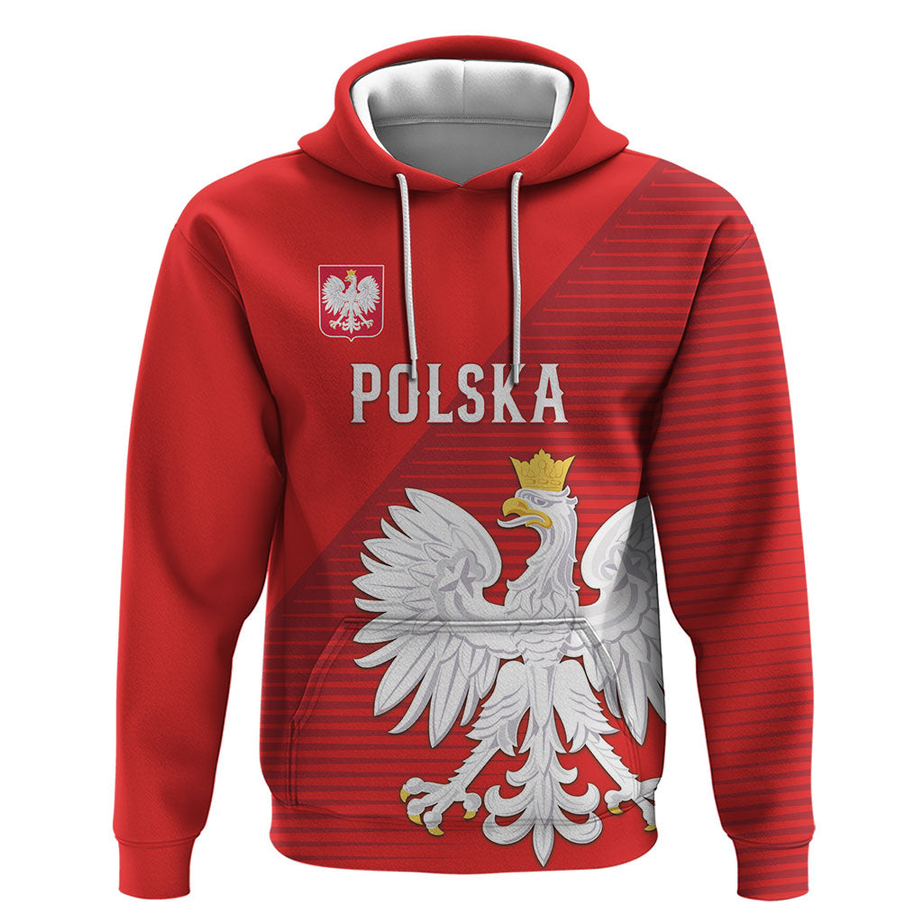 Custom Poland Football Zip Hoodie Go Bialo-Czerwoni Champions Red