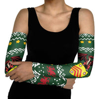 Glamorgan Wales Christmas Arm Sleeves Cymru Dragon And Daffodil - Wonder Print Shop