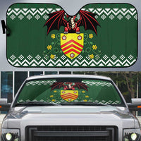Glamorgan Wales Christmas Auto Sun Shade Cymru Dragon And Daffodil - Wonder Print Shop