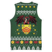 Glamorgan Wales Christmas Basketball Jersey Cymru Dragon And Daffodil - Wonder Print Shop