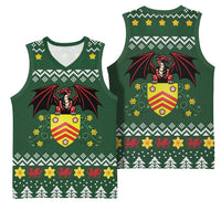 Glamorgan Wales Christmas Basketball Jersey Cymru Dragon And Daffodil - Wonder Print Shop