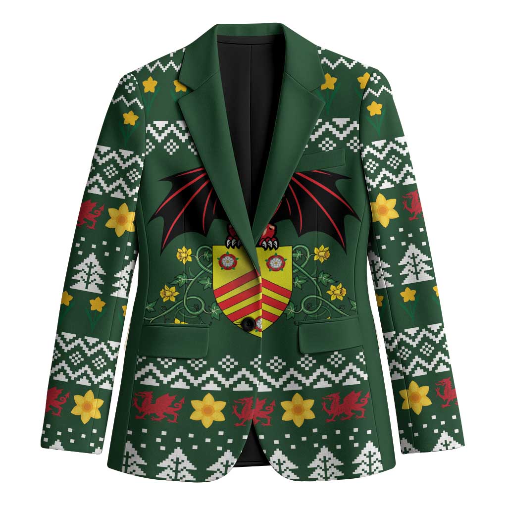 Glamorgan Wales Christmas Blazer Cymru Dragon And Daffodil - Wonder Print Shop