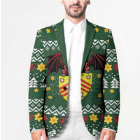 Glamorgan Wales Christmas Blazer Cymru Dragon And Daffodil - Wonder Print Shop