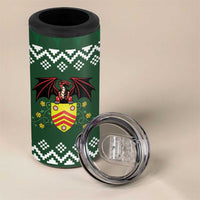 Glamorgan Wales Christmas 4 in 1 Can Cooler Tumbler Cymru Dragon And Daffodil - Wonder Print Shop