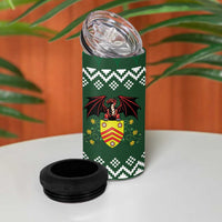 Glamorgan Wales Christmas 4 in 1 Can Cooler Tumbler Cymru Dragon And Daffodil - Wonder Print Shop