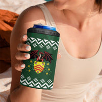 Glamorgan Wales Christmas 4 in 1 Can Cooler Tumbler Cymru Dragon And Daffodil - Wonder Print Shop