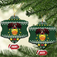 Glamorgan Wales Christmas Ceramic Ornament Cymru Dragon And Daffodil - Wonder Print Shop
