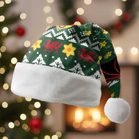 Glamorgan Wales Christmas Santa Hat Cymru Dragon And Daffodil - Wonder Print Shop