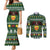 Glamorgan Wales Christmas Couples Matching Mermaid Dress and Long Sleeve Button Shirt Cymru Dragon And Daffodil - Wonder Print Shop