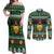 Glamorgan Wales Christmas Couples Matching Off Shoulder Maxi Dress and Long Sleeve Button Shirt Cymru Dragon And Daffodil - Wonder Print Shop