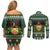 Glamorgan Wales Christmas Couples Matching Off Shoulder Short Dress and Long Sleeve Button Shirt Cymru Dragon And Daffodil - Wonder Print Shop