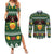 Glamorgan Wales Christmas Couples Matching Summer Maxi Dress and Long Sleeve Button Shirt Cymru Dragon And Daffodil - Wonder Print Shop