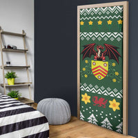 Glamorgan Wales Christmas Door Cover Cymru Dragon And Daffodil - Wonder Print Shop