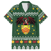 Glamorgan Wales Christmas Family Matching Puletasi and Hawaiian Shirt Cymru Dragon And Daffodil - Wonder Print Shop