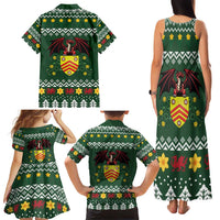 Glamorgan Wales Christmas Family Matching Tank Maxi Dress and Hawaiian Shirt Cymru Dragon And Daffodil - Wonder Print Shop
