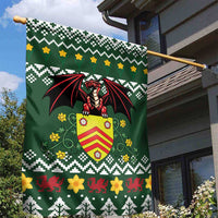 Glamorgan Wales Christmas Garden Flag Cymru Dragon And Daffodil - Wonder Print Shop