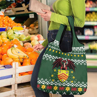 Glamorgan Wales Christmas Grocery Bag Cymru Dragon And Daffodil - Wonder Print Shop