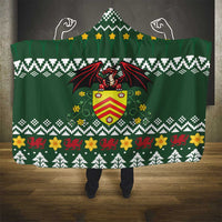 Glamorgan Wales Christmas Hooded Blanket Cymru Dragon And Daffodil - Wonder Print Shop