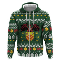 Glamorgan Wales Christmas Hoodie Cymru Dragon And Daffodil - Wonder Print Shop
