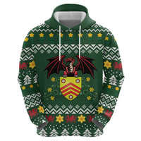 Glamorgan Wales Christmas Hoodie Cymru Dragon And Daffodil - Wonder Print Shop