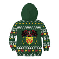Glamorgan Wales Christmas Kid Hoodie Cymru Dragon And Daffodil - Wonder Print Shop