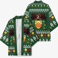Glamorgan Wales Christmas Kimono Cymru Dragon And Daffodil - Wonder Print Shop