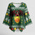 Glamorgan Wales Christmas Kimono Sleeve Blouse Cymru Dragon And Daffodil - Wonder Print Shop
