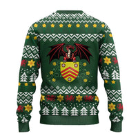 Glamorgan Wales Christmas Ugly Christmas Sweater Cymru Dragon And Daffodil - Wonder Print Shop