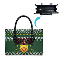 Glamorgan Wales Christmas Leather Bag Cymru Dragon And Daffodil - Wonder Print Shop