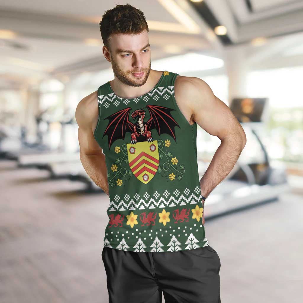 Glamorgan Wales Christmas Men Tank Top Cymru Dragon And Daffodil - Wonder Print Shop