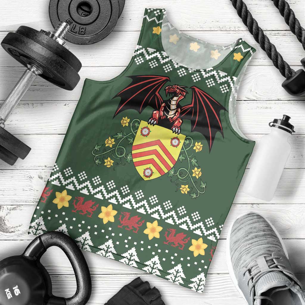 Glamorgan Wales Christmas Men Tank Top Cymru Dragon And Daffodil - Wonder Print Shop