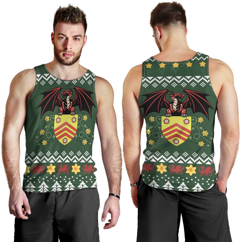 Glamorgan Wales Christmas Men Tank Top Cymru Dragon And Daffodil - Wonder Print Shop