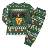 Glamorgan Wales Christmas Pajama Set Cymru Dragon And Daffodil - Wonder Print Shop