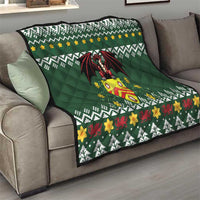 Glamorgan Wales Christmas Quilt Cymru Dragon And Daffodil - Wonder Print Shop