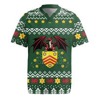 Glamorgan Wales Christmas Rugby Jersey Cymru Dragon And Daffodil - Wonder Print Shop