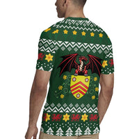 Glamorgan Wales Christmas Rugby Jersey Cymru Dragon And Daffodil - Wonder Print Shop
