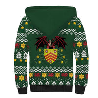 Glamorgan Wales Christmas Sherpa Hoodie Cymru Dragon And Daffodil - Wonder Print Shop