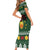Glamorgan Wales Christmas Short Sleeve Bodycon Dress Cymru Dragon And Daffodil - Wonder Print Shop