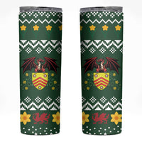 Glamorgan Wales Christmas Skinny Tumbler Cymru Dragon And Daffodil - Wonder Print Shop